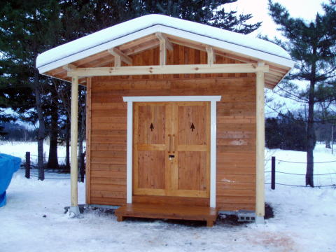木製物置小屋の完成状況